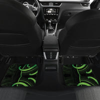 New Zealand Tui Bird Car Mats Aotearoa Maori With Kowhai Flowers LT14 Set 2pcs - Back Black - Polynesian Pride