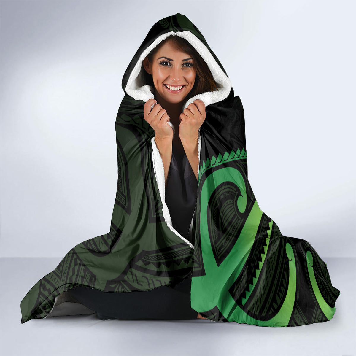 New Zealand Tui Bird Hooded Blanket Aotearoa Maori With Kowhai Flowers LT14 - Polynesian Pride
