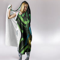 New Zealand Tui Bird Hooded Blanket Aotearoa Maori With Kowhai Flowers LT14 - Polynesian Pride