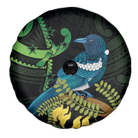 New Zealand Tui Bird Spare Tire Cover Aotearoa Maori With Kowhai Flowers LT14 - Polynesian Pride