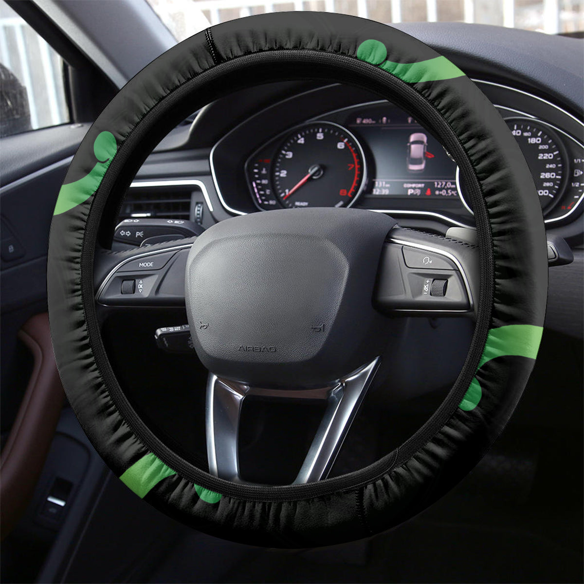 New Zealand Tui Bird Steering Wheel Cover Aotearoa Maori With Kowhai Flowers LT14 - Polynesian Pride