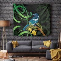 New Zealand Tui Bird Tapestry Aotearoa Maori With Kowhai Flowers LT14 - Polynesian Pride