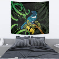 New Zealand Tui Bird Tapestry Aotearoa Maori With Kowhai Flowers LT14 - Polynesian Pride