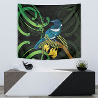 New Zealand Tui Bird Tapestry Aotearoa Maori With Kowhai Flowers LT14 - Polynesian Pride