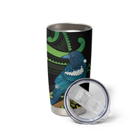 New Zealand Tui Bird Tumbler Cup Aotearoa Maori With Kowhai Flowers LT14 - Polynesian Pride