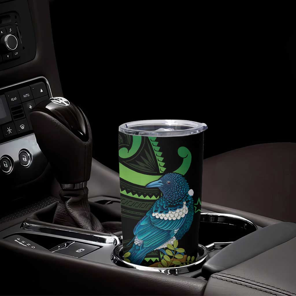 New Zealand Tui Bird Tumbler Cup Aotearoa Maori With Kowhai Flowers LT14 - Polynesian Pride