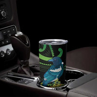New Zealand Tui Bird Tumbler Cup Aotearoa Maori With Kowhai Flowers LT14 - Polynesian Pride
