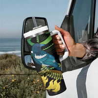New Zealand Tui Bird Tumbler With Handle Aotearoa Maori With Kowhai Flowers LT14 - Polynesian Pride
