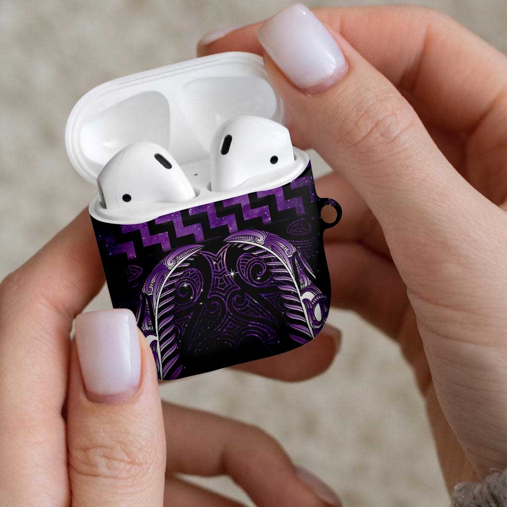 Purple Matariki New Zealand AirPods Case Maori Poutama Galaxy Vibes LT14 - Polynesian Pride