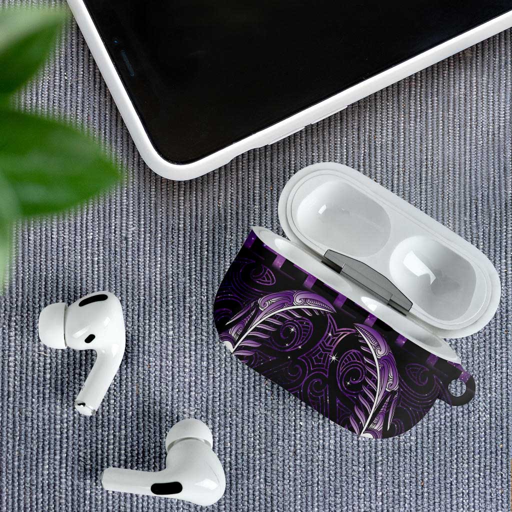 Purple Matariki New Zealand AirPods Case Maori Poutama Galaxy Vibes LT14 - Polynesian Pride