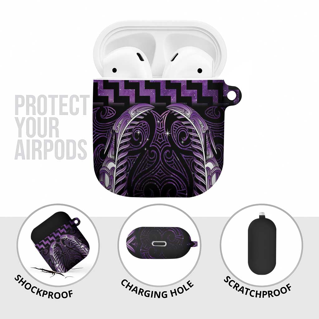 Purple Matariki New Zealand AirPods Case Maori Poutama Galaxy Vibes LT14 - Polynesian Pride