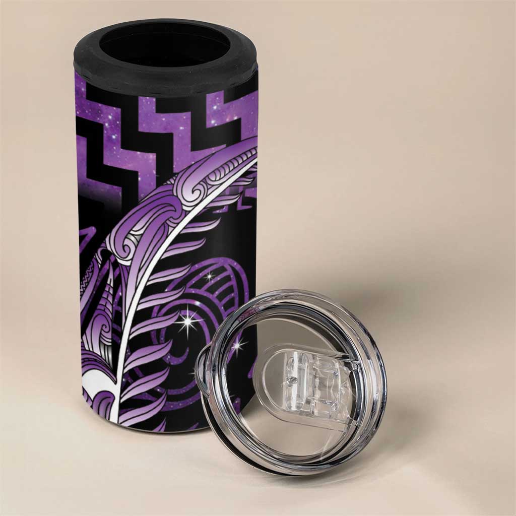 Purple Matariki New Zealand 4 in 1 Can Cooler Tumbler Maori Poutama Galaxy Vibes LT14 - Polynesian Pride