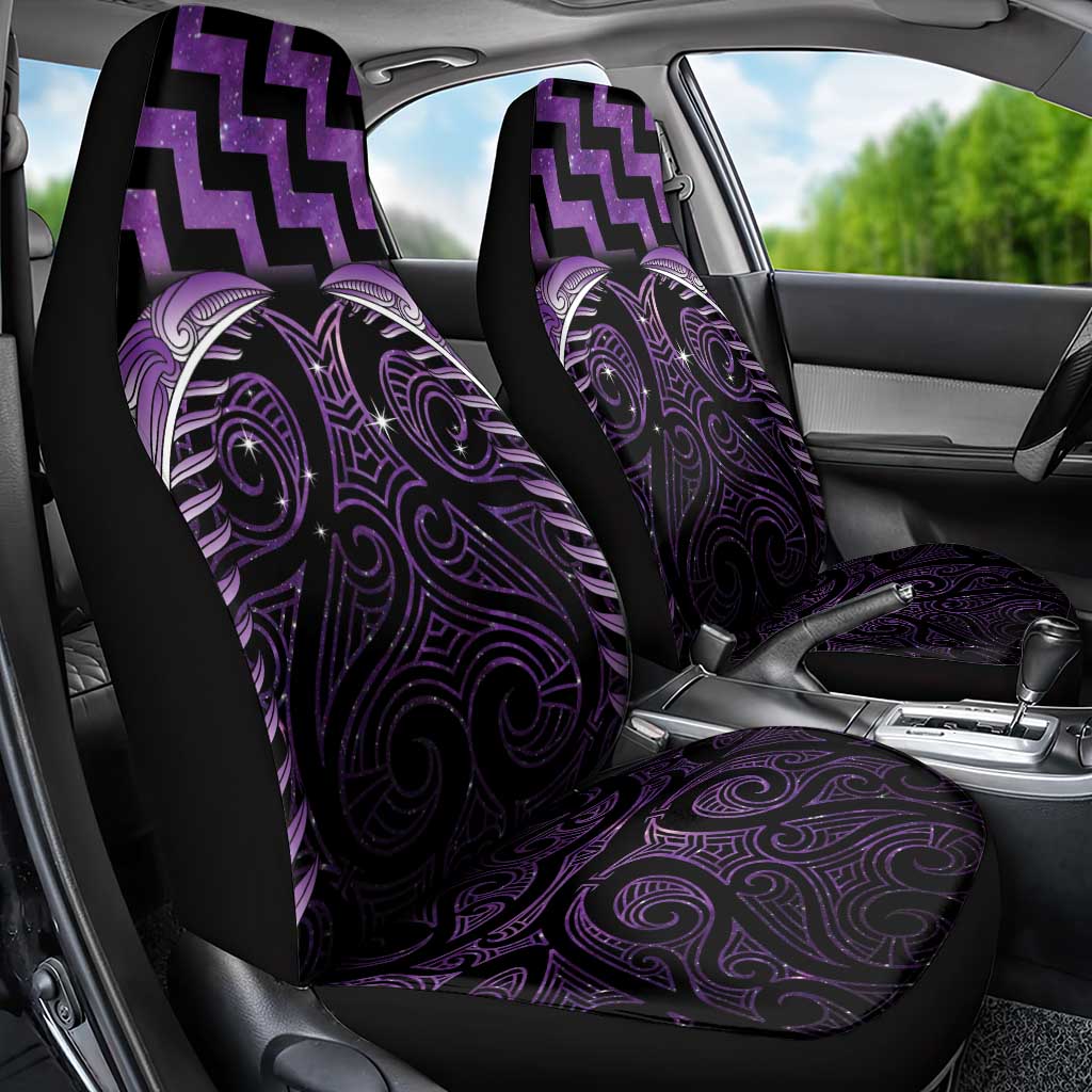 Purple Matariki New Zealand Car Seat Cover Maori Poutama Galaxy Vibes LT14 - Polynesian Pride