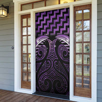 Purple Matariki New Zealand Door Cover Maori Poutama Galaxy Vibes LT14 - Polynesian Pride