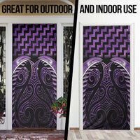 Purple Matariki New Zealand Door Cover Maori Poutama Galaxy Vibes LT14 - Polynesian Pride