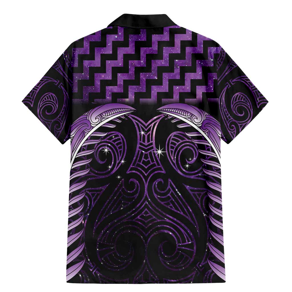 Purple Matariki New Zealand Family Matching Mermaid Dress and Hawaiian Shirt Maori Poutama Galaxy Vibes LT14 - Polynesian Pride
