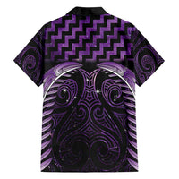 Purple Matariki New Zealand Family Matching Tank Maxi Dress and Hawaiian Shirt Maori Poutama Galaxy Vibes LT14 - Polynesian Pride