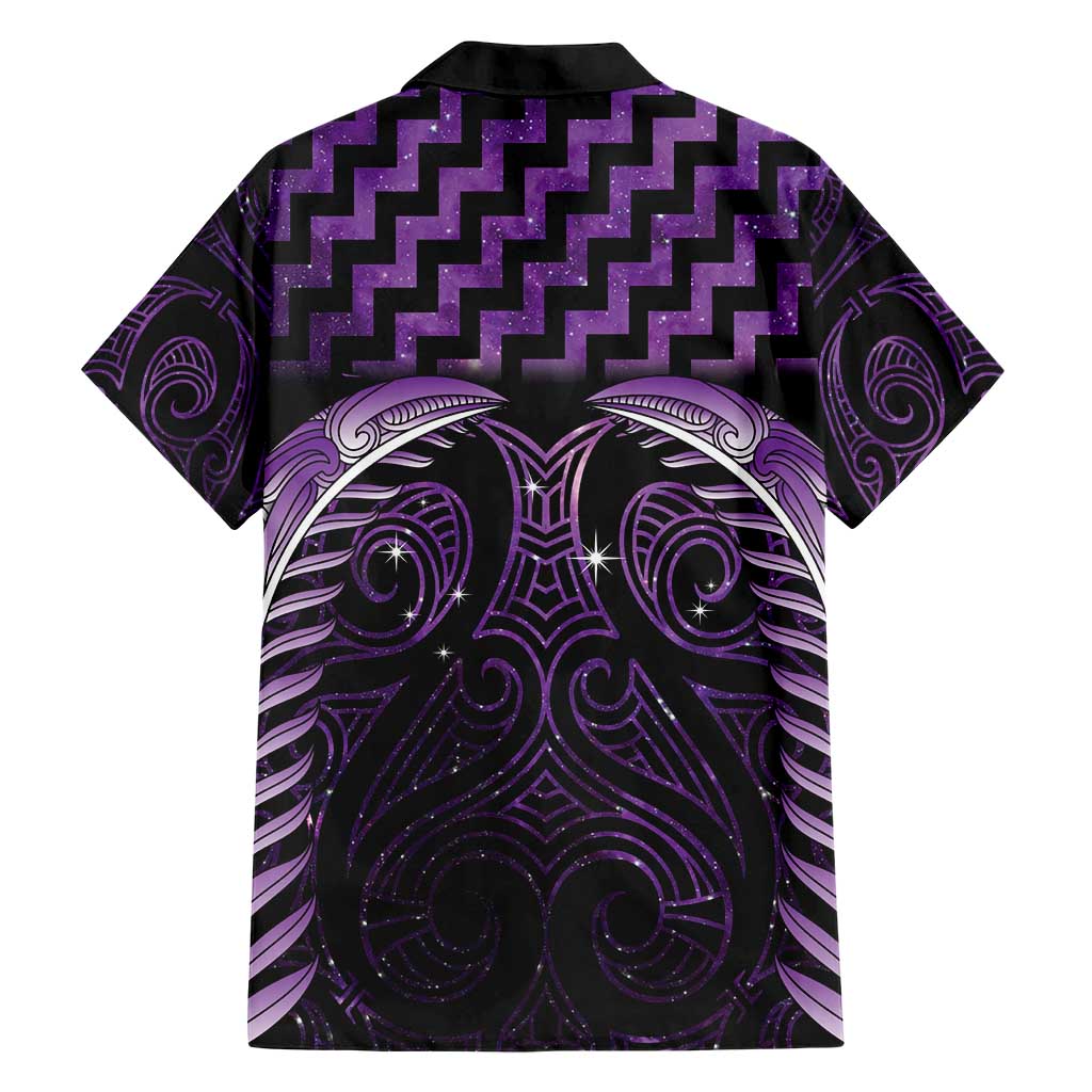 Purple Matariki New Zealand Hawaiian Shirt Maori Poutama Galaxy Vibes LT14 - Polynesian Pride
