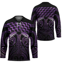 Purple Matariki New Zealand Hockey Jersey Maori Poutama Galaxy Vibes LT14 - Polynesian Pride