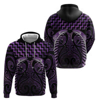 Purple Matariki New Zealand Hoodie Maori Poutama Galaxy Vibes LT14 - Polynesian Pride