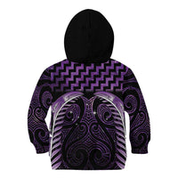 Purple Matariki New Zealand Kid Hoodie Maori Poutama Galaxy Vibes LT14 - Polynesian Pride