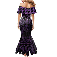 Purple Matariki New Zealand Mermaid Dress Maori Poutama Galaxy Vibes LT14 - Polynesian Pride