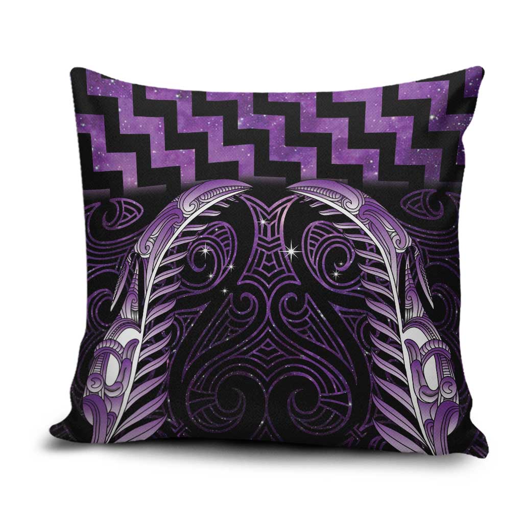 Purple Matariki New Zealand Pillow Cover Maori Poutama Galaxy Vibes LT14 Purple - Polynesian Pride