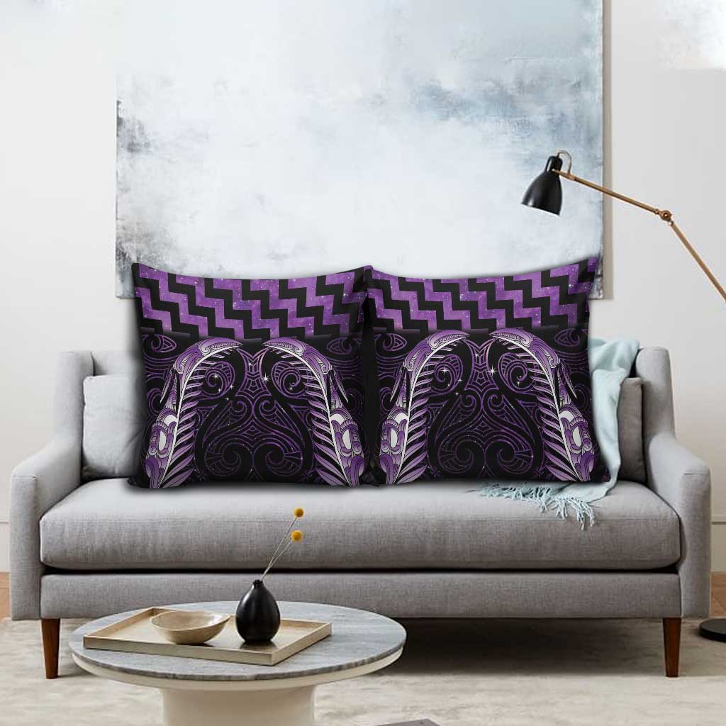 Purple Matariki New Zealand Pillow Cover Maori Poutama Galaxy Vibes LT14 - Polynesian Pride