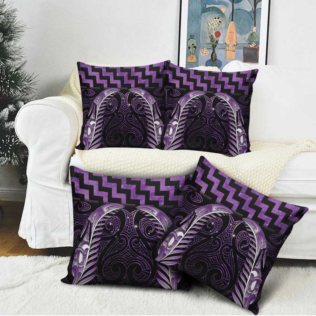 Purple Matariki New Zealand Pillow Cover Maori Poutama Galaxy Vibes LT14 - Polynesian Pride
