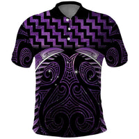 Purple Matariki New Zealand Polo Shirt Maori Poutama Galaxy Vibes LT14 Purple - Polynesian Pride