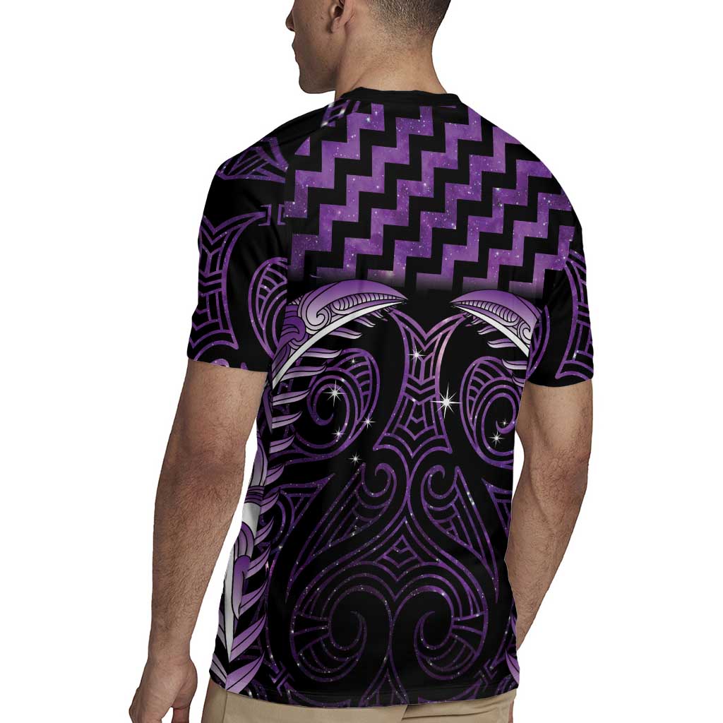 Purple Matariki New Zealand Rugby Jersey Maori Poutama Galaxy Vibes LT14 - Polynesian Pride