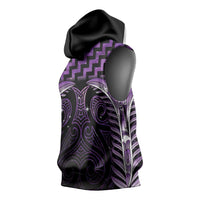 Purple Matariki New Zealand Sleeveless Hoodie Maori Poutama Galaxy Vibes LT14 - Polynesian Pride