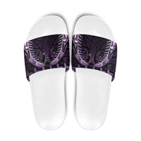 Purple Matariki New Zealand Slide Sandals Maori Poutama Galaxy Vibes LT14 Purple - Polynesian Pride