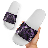 Purple Matariki New Zealand Slide Sandals Maori Poutama Galaxy Vibes LT14 - Polynesian Pride