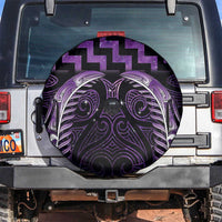 Purple Matariki New Zealand Spare Tire Cover Maori Poutama Galaxy Vibes LT14 Purple - Polynesian Pride