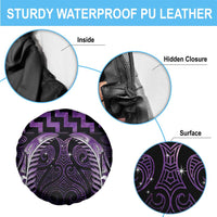 Purple Matariki New Zealand Spare Tire Cover Maori Poutama Galaxy Vibes LT14 - Polynesian Pride