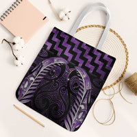 Purple Matariki New Zealand Tote Bag Maori Poutama Galaxy Vibes LT14 White Strap One Size Purple - Polynesian Pride