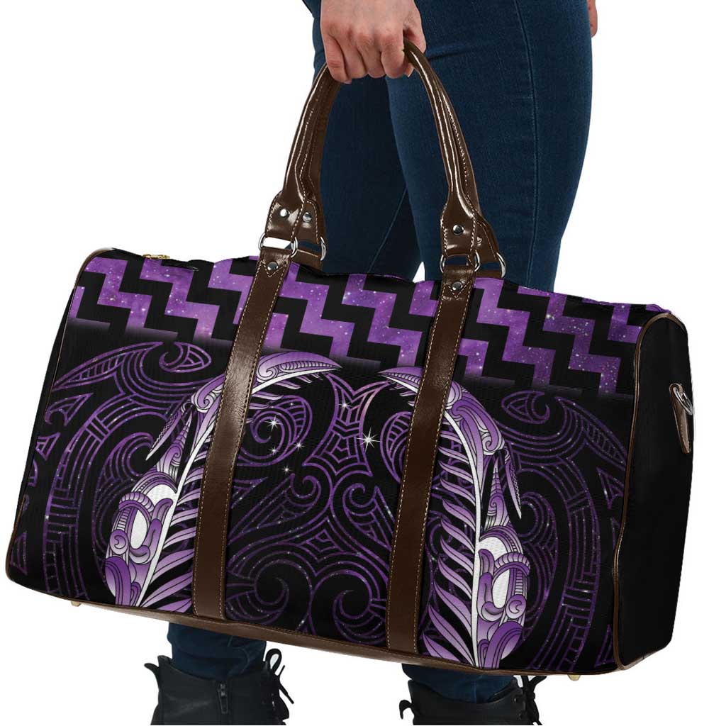 Purple Matariki New Zealand Travel Bag Maori Poutama Galaxy Vibes LT14 - Polynesian Pride
