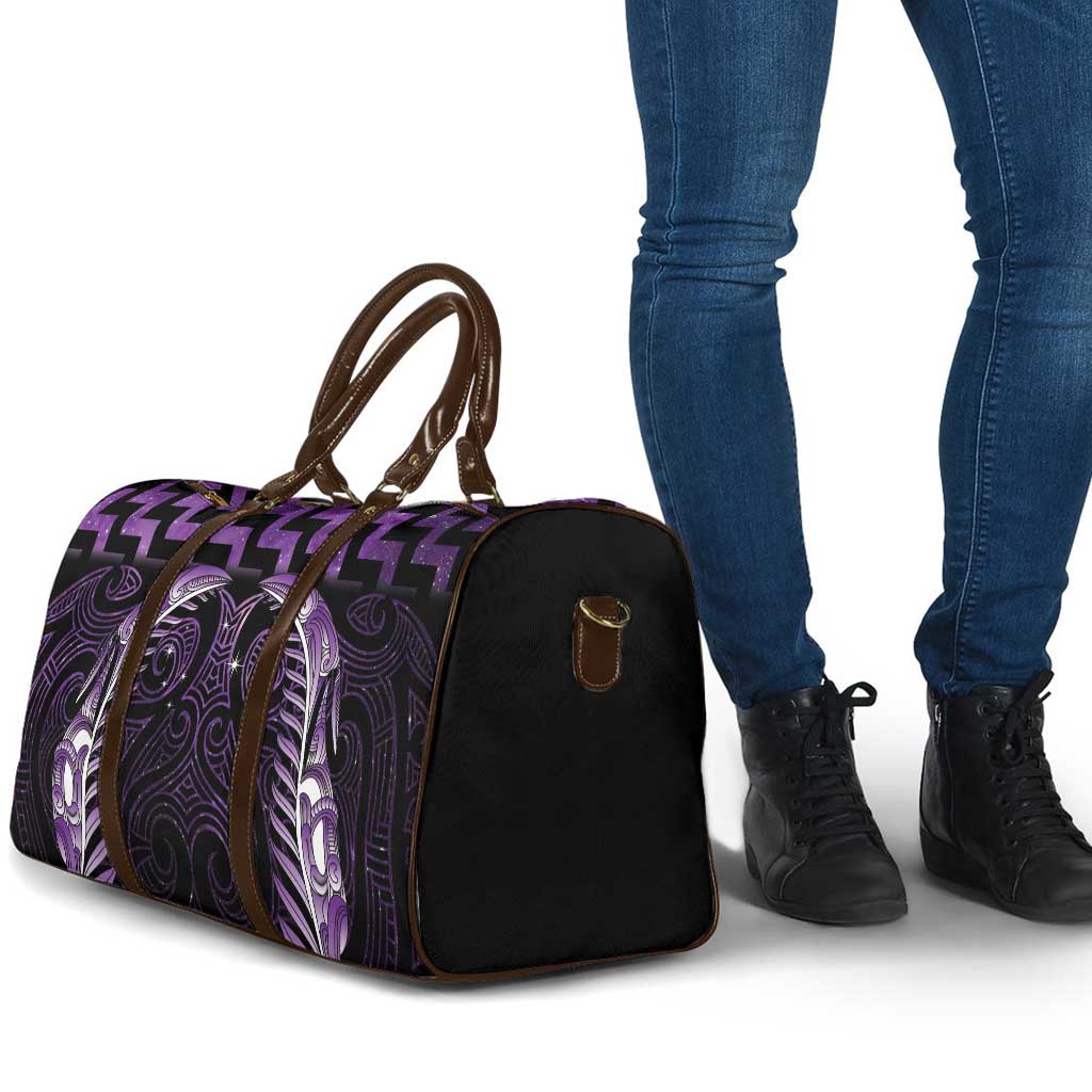 Purple Matariki New Zealand Travel Bag Maori Poutama Galaxy Vibes LT14 - Polynesian Pride