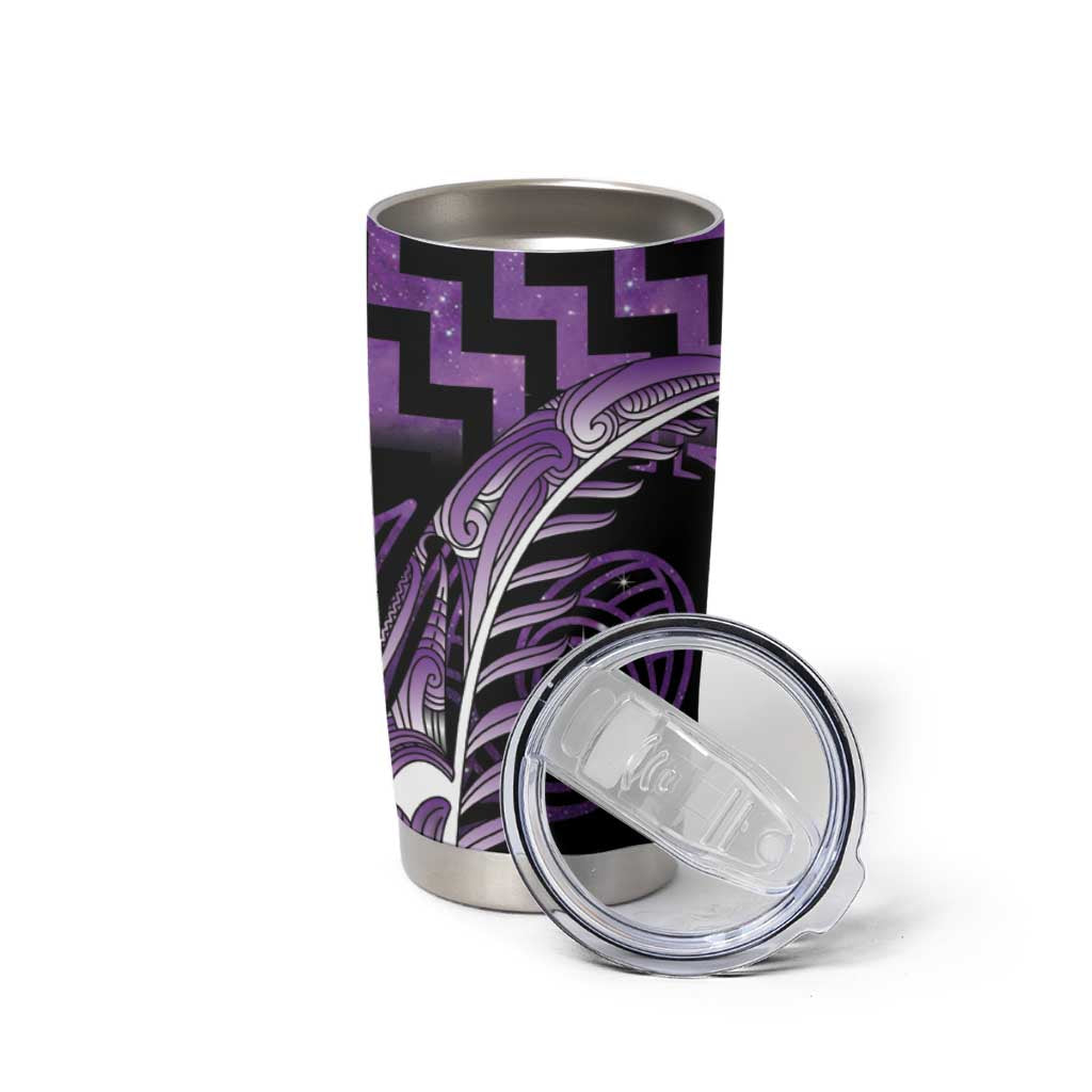 Purple Matariki New Zealand Tumbler Cup Maori Poutama Galaxy Vibes LT14 - Polynesian Pride