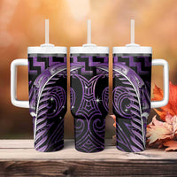 Purple Matariki New Zealand Tumbler With Handle Maori Poutama Galaxy Vibes LT14 - Polynesian Pride