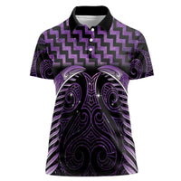 Purple Matariki New Zealand Women Polo Shirt Maori Poutama Galaxy Vibes LT14 Female Purple - Polynesian Pride