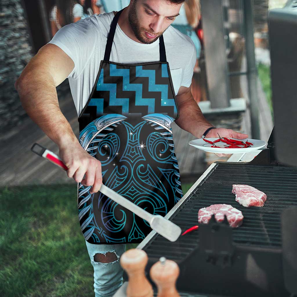Blue Matariki New Zealand Apron Maori Poutama Galaxy Vibes - Polynesian Pride