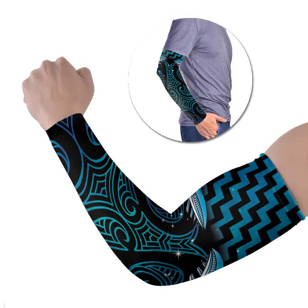 Blue Matariki New Zealand Arm Sleeves Maori Poutama Galaxy Vibes - Polynesian Pride