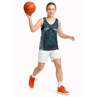 Blue Matariki New Zealand Basketball Jersey Maori Poutama Galaxy Vibes LT14 - Polynesian Pride