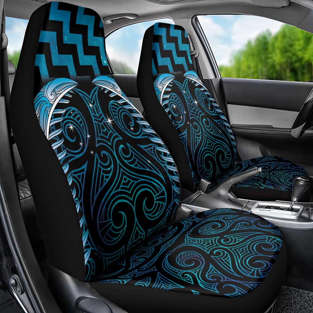 Blue Matariki New Zealand Car Seat Cover Maori Poutama Galaxy Vibes LT14 - Polynesian Pride