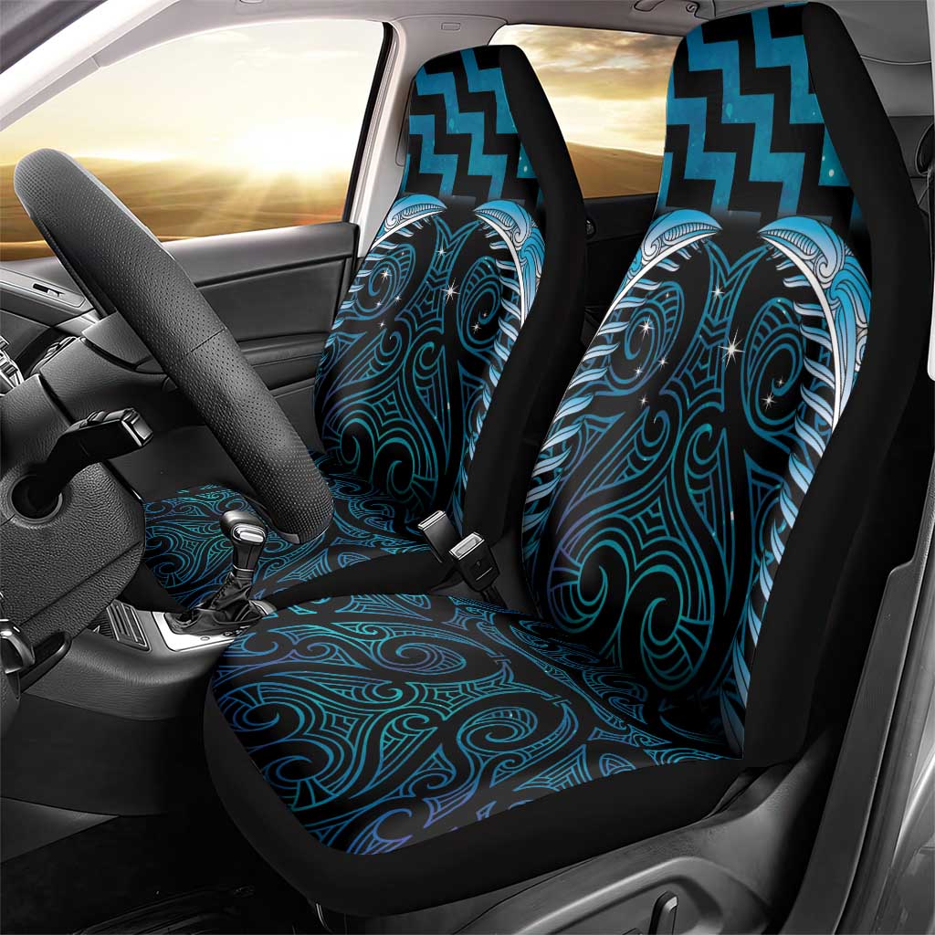 Blue Matariki New Zealand Car Seat Cover Maori Poutama Galaxy Vibes LT14 - Polynesian Pride