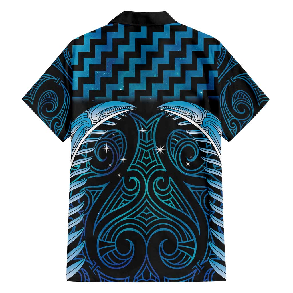 Blue Matariki New Zealand Family Matching Tank Maxi Dress and Hawaiian Shirt Maori Poutama Galaxy Vibes LT14 - Polynesian Pride