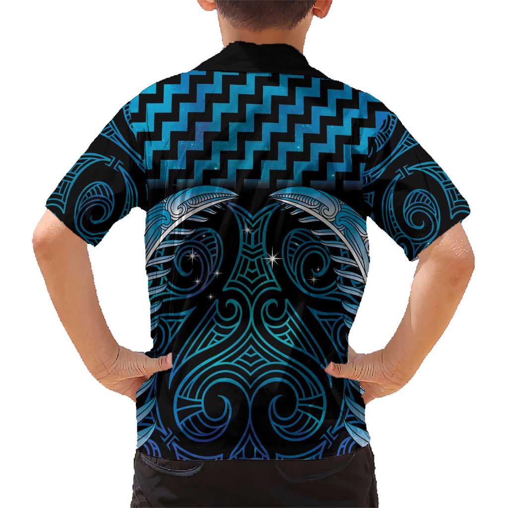 Blue Matariki New Zealand Hawaiian Shirt Maori Poutama Galaxy Vibes LT14 - Polynesian Pride