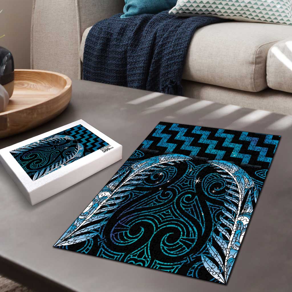 Blue Matariki New Zealand Puzzle Maori Poutama Galaxy Vibes - Polynesian Pride